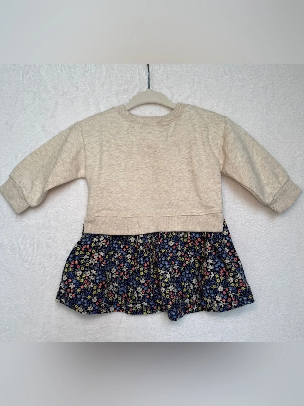 NWOT Baby Gap x Disney Minnie Mouse Floral Sweatshirt Dress 3-6M